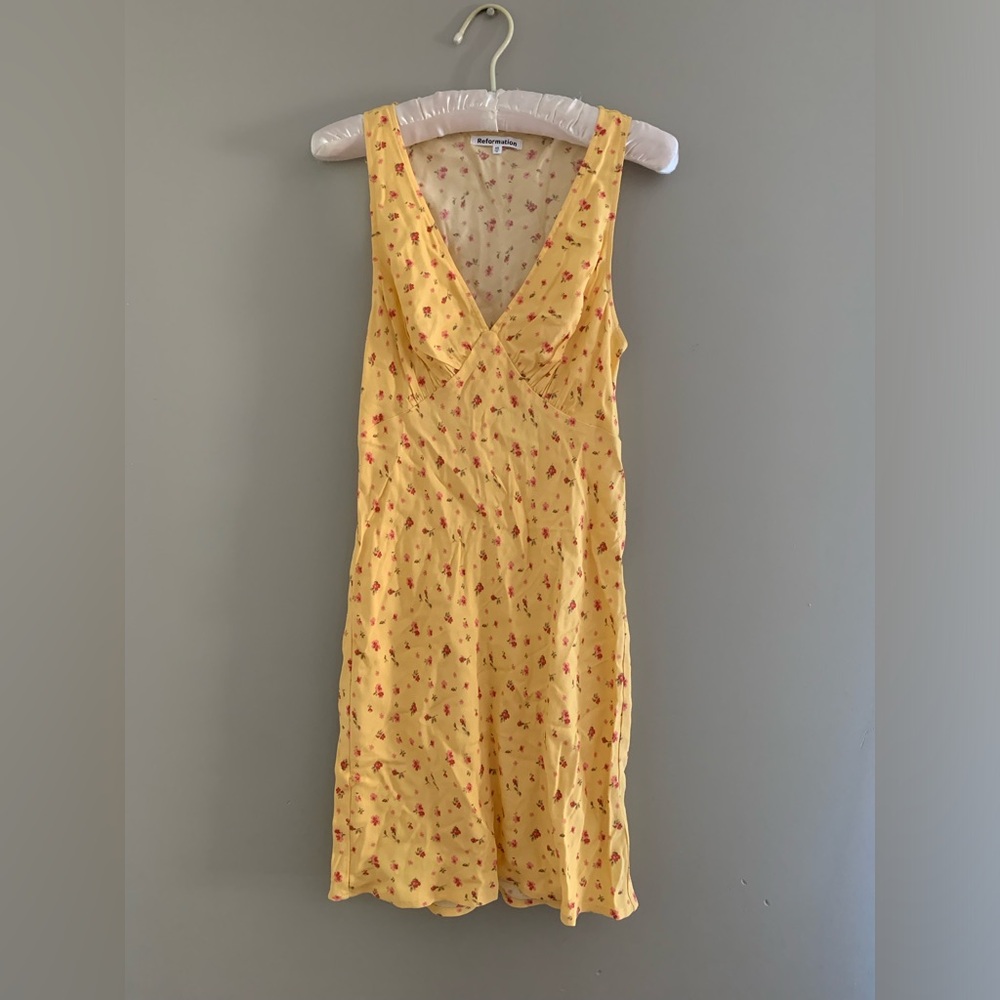 Reformation Calix Floral Print Minidress size XS EUC - Picture 5 of 11